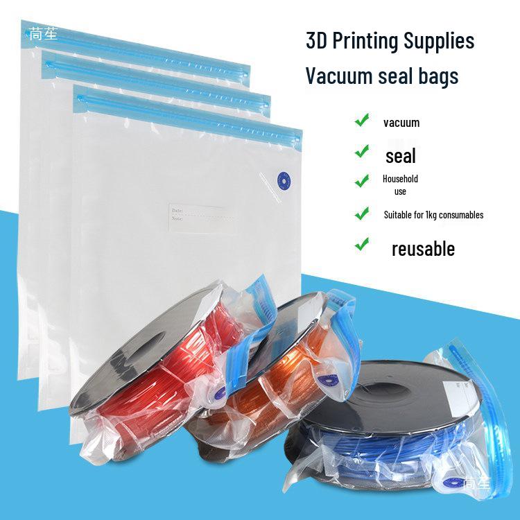 3D Printing Filament Vacuum Seal Bag: Drying Box for PLA/PETG, Moisture-Proof Storage, Accessories Included