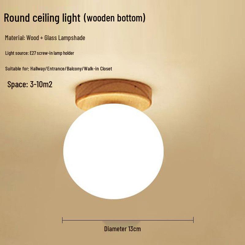 

Потолочный светильник Wabi-Sabi из грецкого ореха для коридоров и прихожих No light source