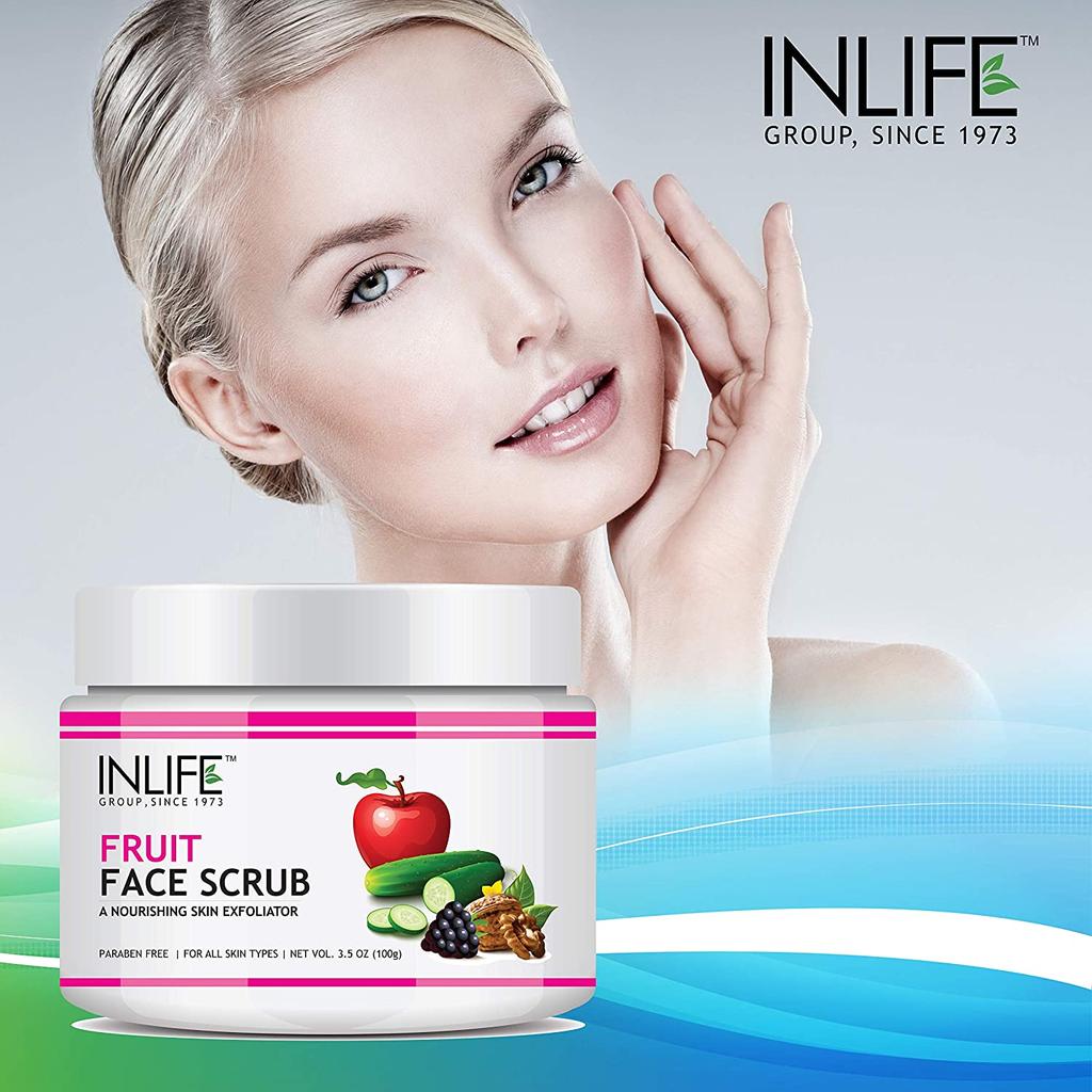 Fruit Facial Scrub (100 G), Fruit Face Scrub INLIFE
