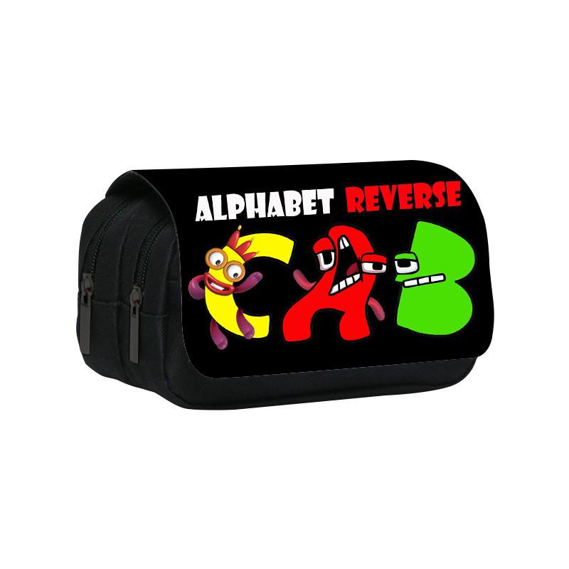 Alphabet Lore Double Layer Pencil Bag With Nylon Material For Students And Collectors