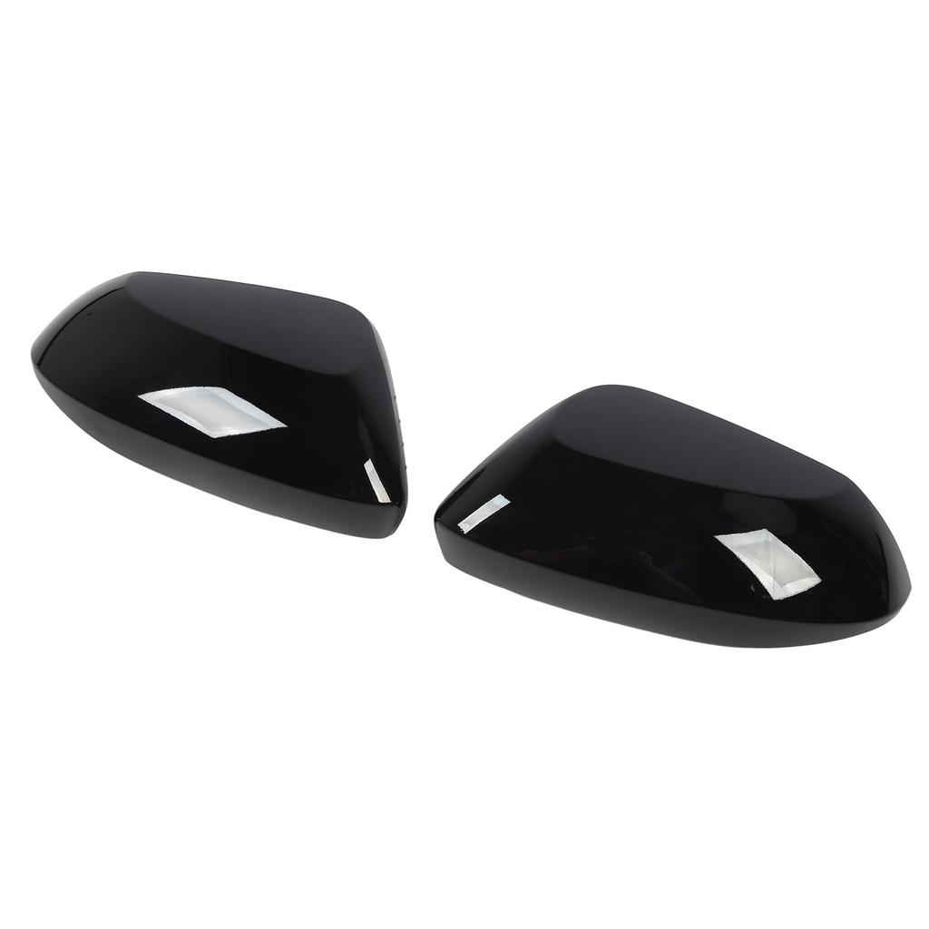 1Pair Rearview Side Mirror Cover High Strength Glossy Black Rugged Side Mirror Cover Cap Housing Replacement for Toyota