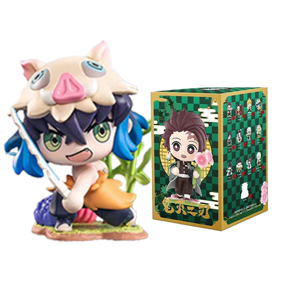 Demon Slayer Tanjiro Kamado Nezuko Anime Cartoon Figure Blind Box Creative Personalized Statue Model Ornament Surprise Gift Box