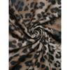 Autumn Vintage Leopard Print Slim Fit Round Neck Pullover Top Long Sleeved Women's T-shirts