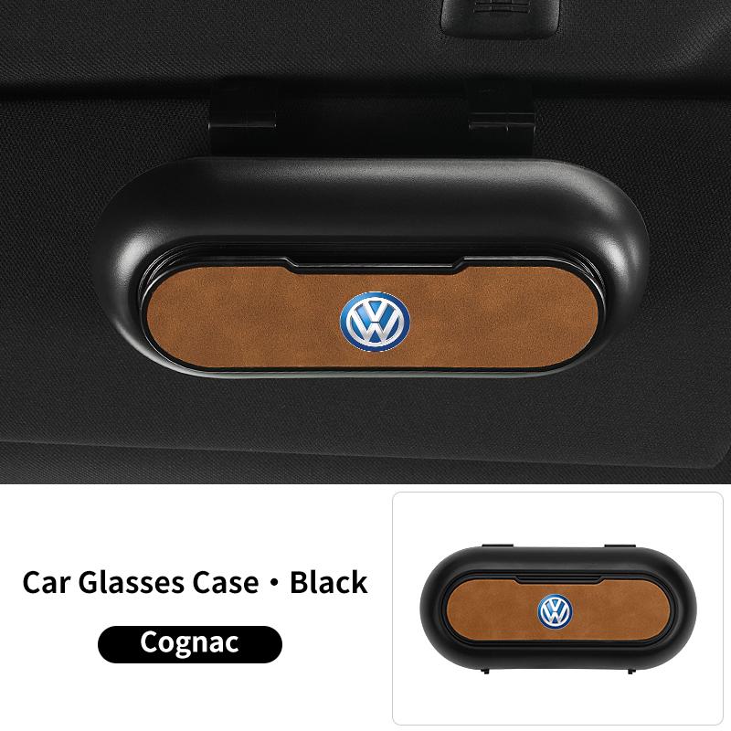 Car Glasses Case Holder Sun Visor Sunglasses Box Hanger Glasses Clip For Volkswagen VW Golf 4 6 GTI Tiguan B5 B6 B7 MK5 MK6 Polo zq9