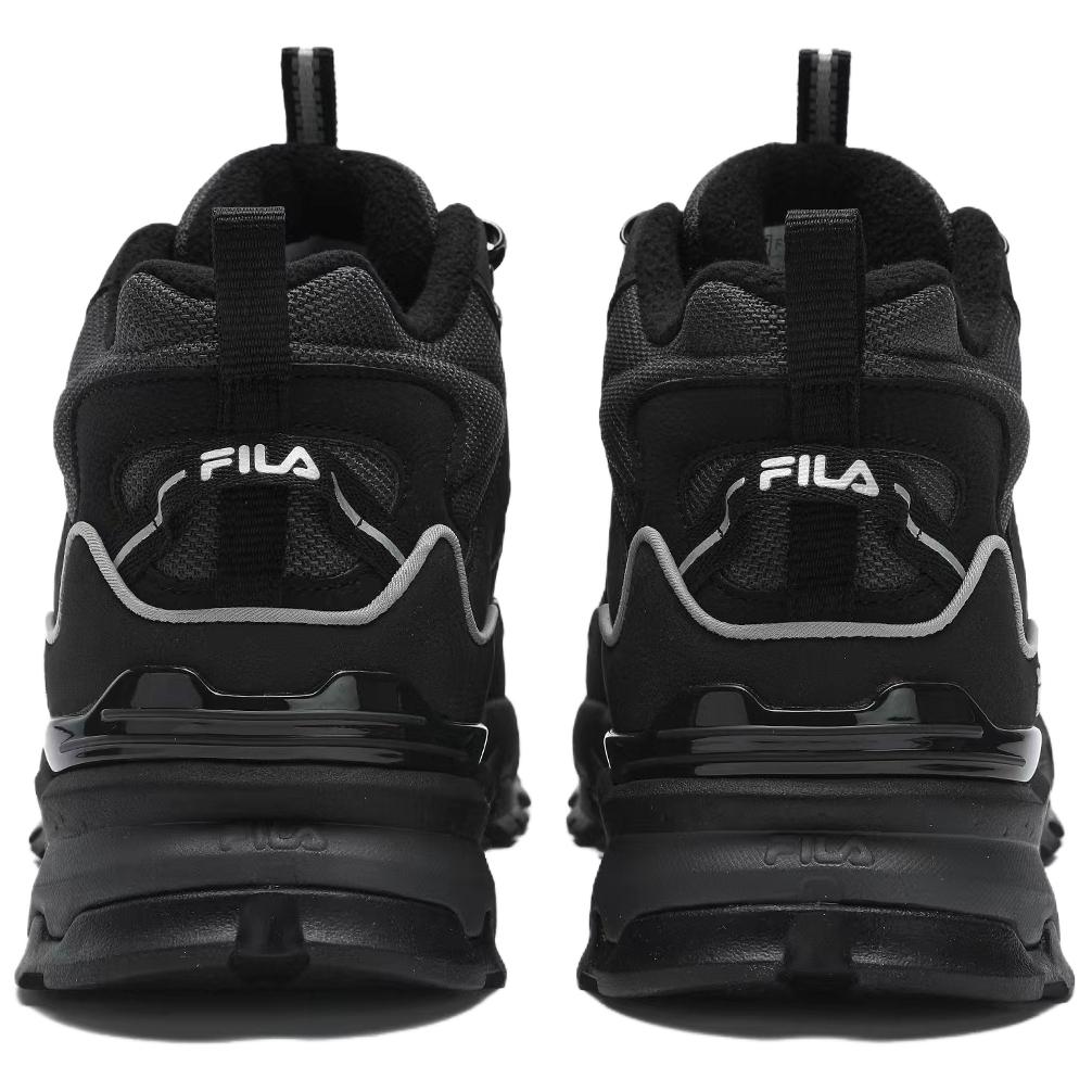 New FILA Trek 1S Abrasion Resistant Mid Top Chunky Sneakers Men's Black F12M442113FBF
