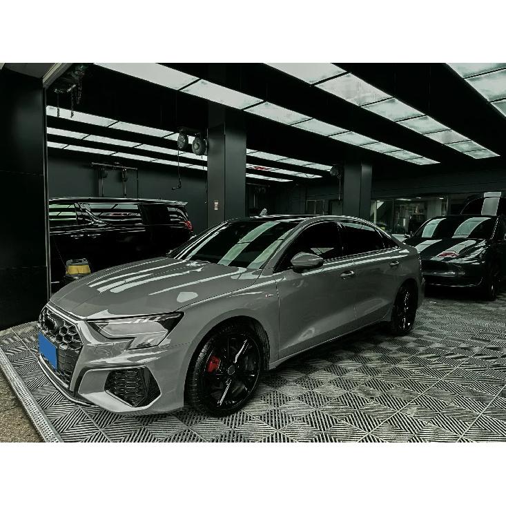 High Glossy PET Nardo Grey Vinyl Wrap Film Waterproof Car Sticker Body Decor Self-Adhesive Decal Auto Motorcycle DIY Accessories
