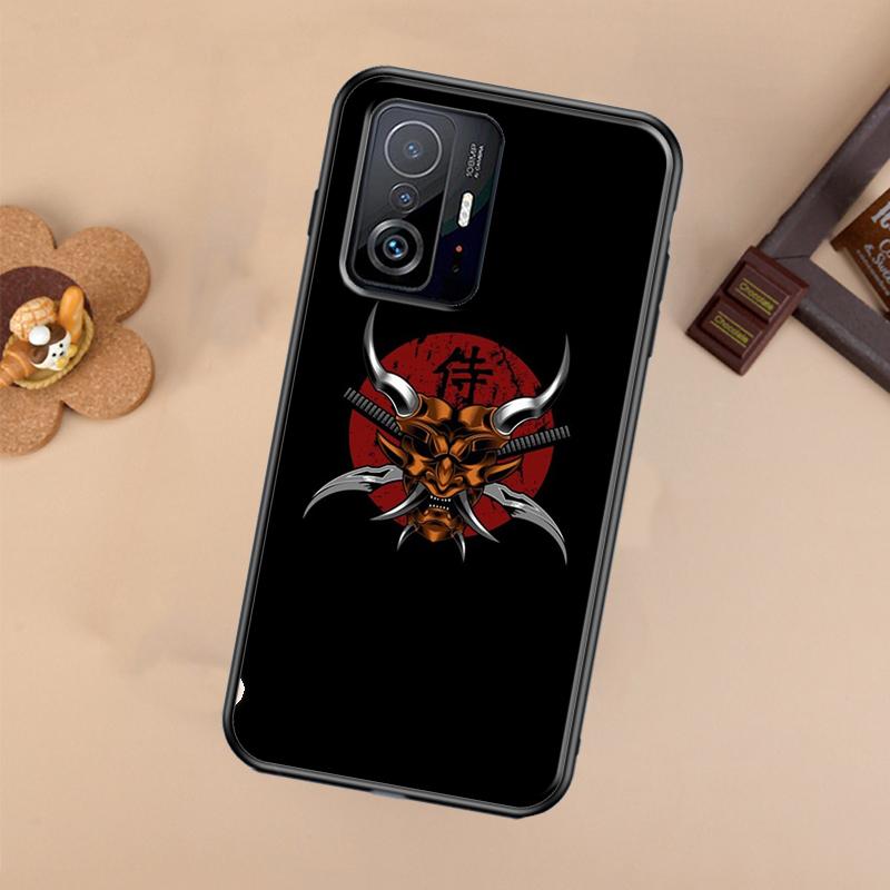 Samurai Mask Demon Case For Xiaomi 14T 11T 12T 13T Pro 13 14 Ultra POCO X7 Pro X3 X5 F3 F5 F6 M6 X6 Pro Cover
