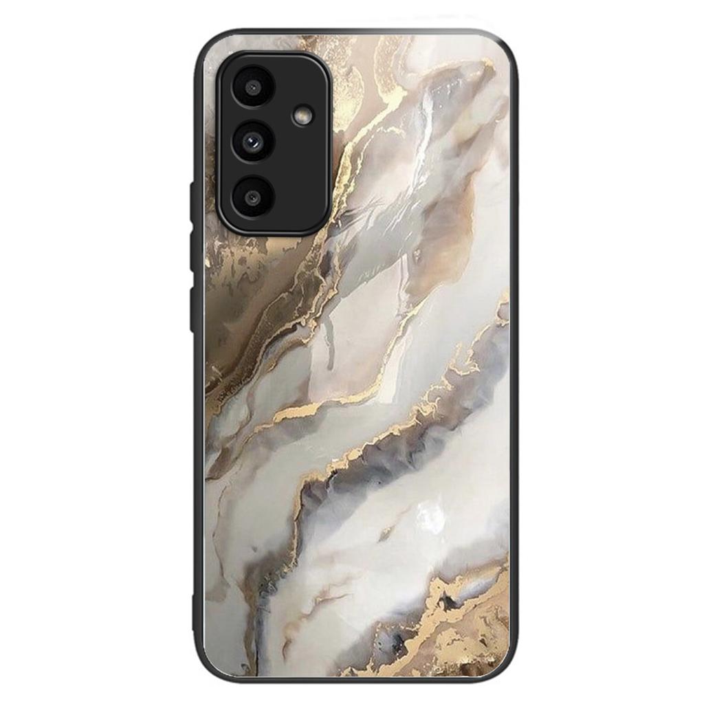 For Samsung Galaxy A15 4G/5G Phone Case Tempered Glass Pattern Back Cover