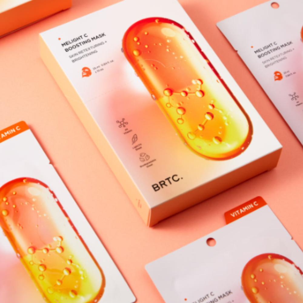 BRTC Melight C Boosting Mask 10 Sheets Brightening & Vitamin Glow