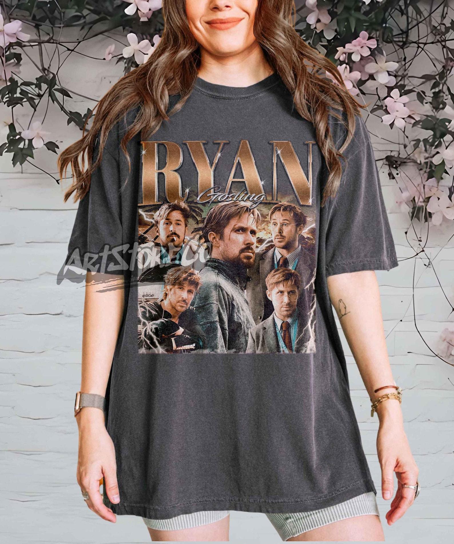 Ryan Gosling Collage Graphic Tee, Retro Movie Fan Apparel L