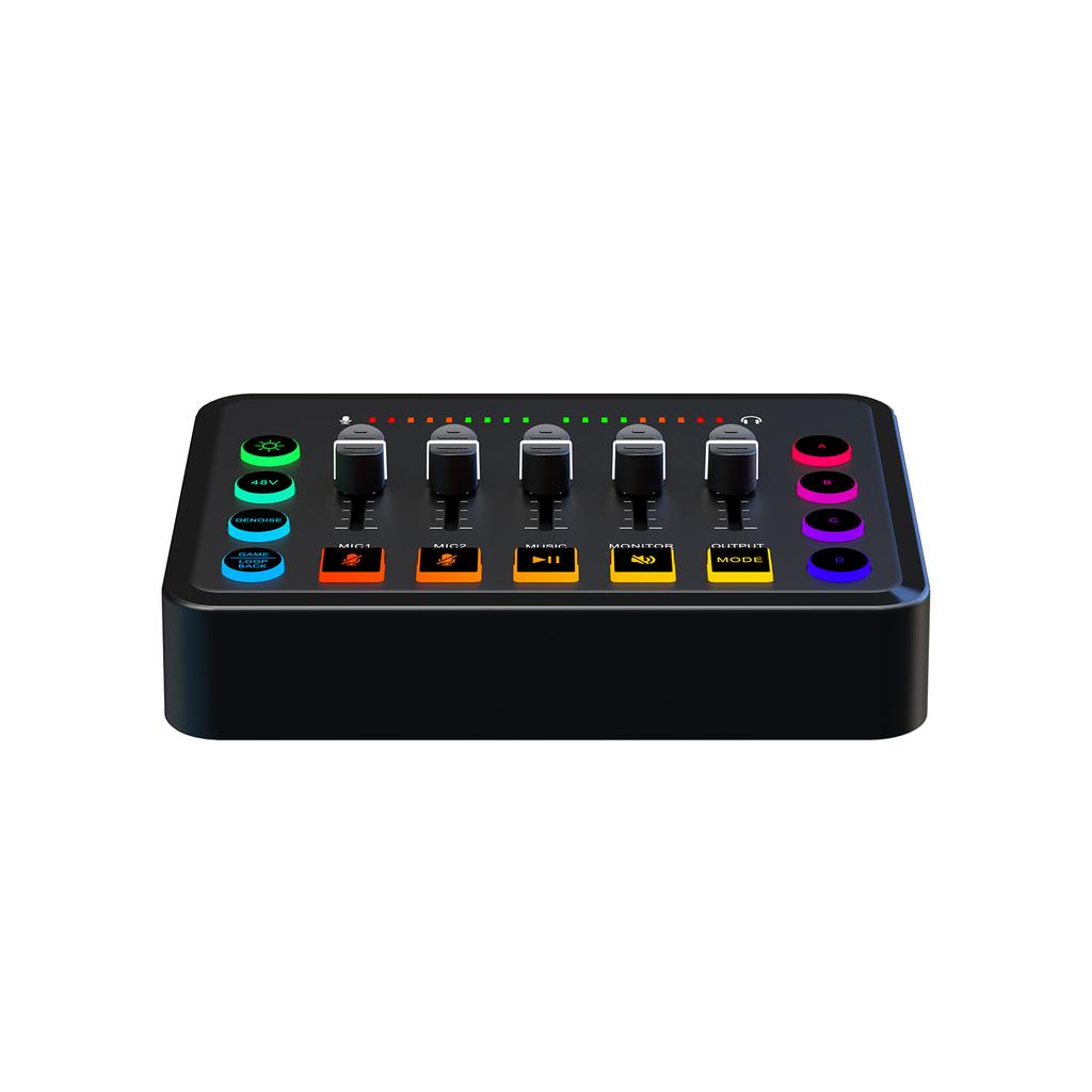 Podcast Equipment Bundle, Streaming Audio Interface Kit with Condenser Microphone, Noise Reduction, Live Sound Card