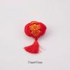 Festive Red New Year Plush Lion Dance Koi and Lantern Ornament Set