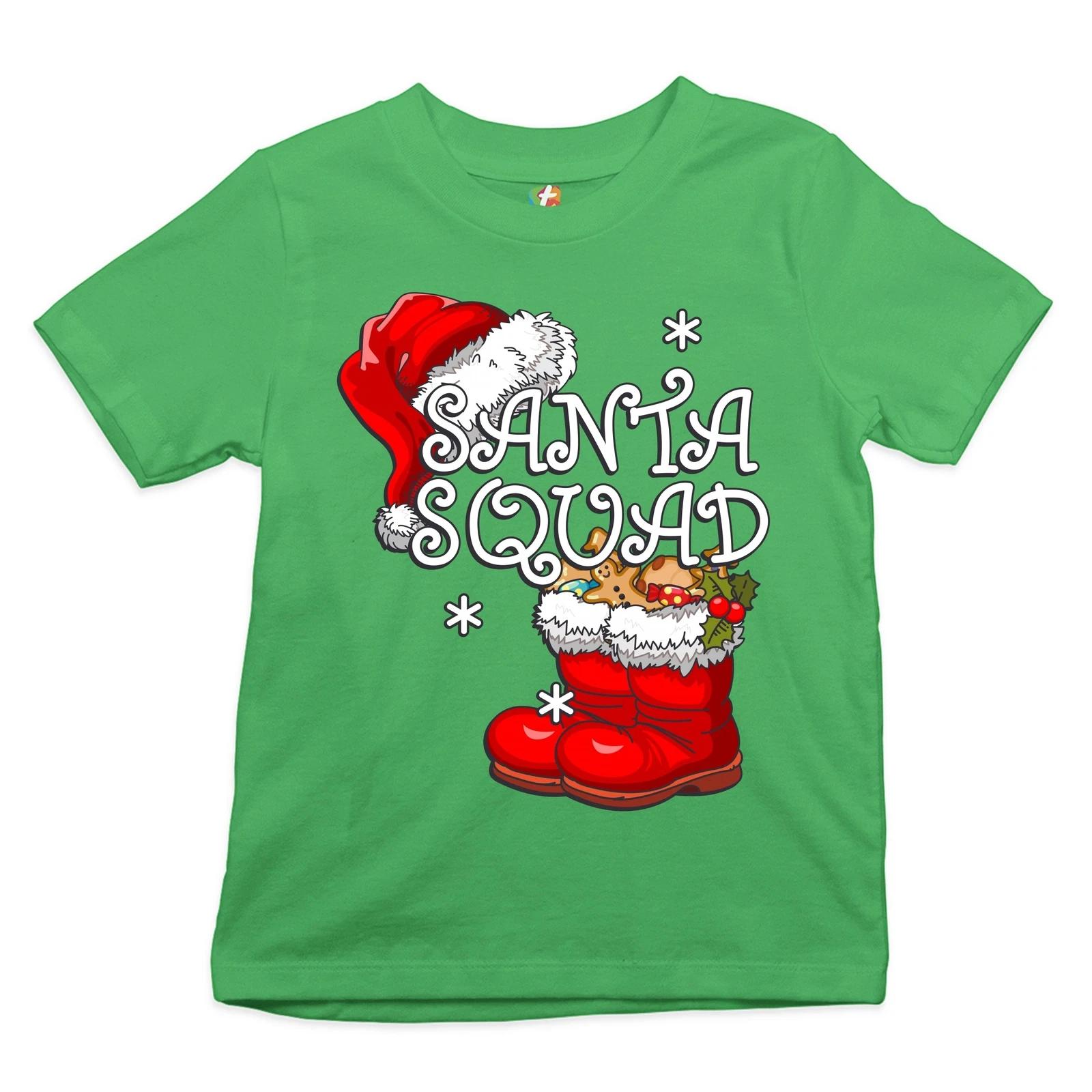 Santa Squad Youth kids boys T-Shirt Merry Christmas Reindeer Rudolph Elf Funny Kids 130