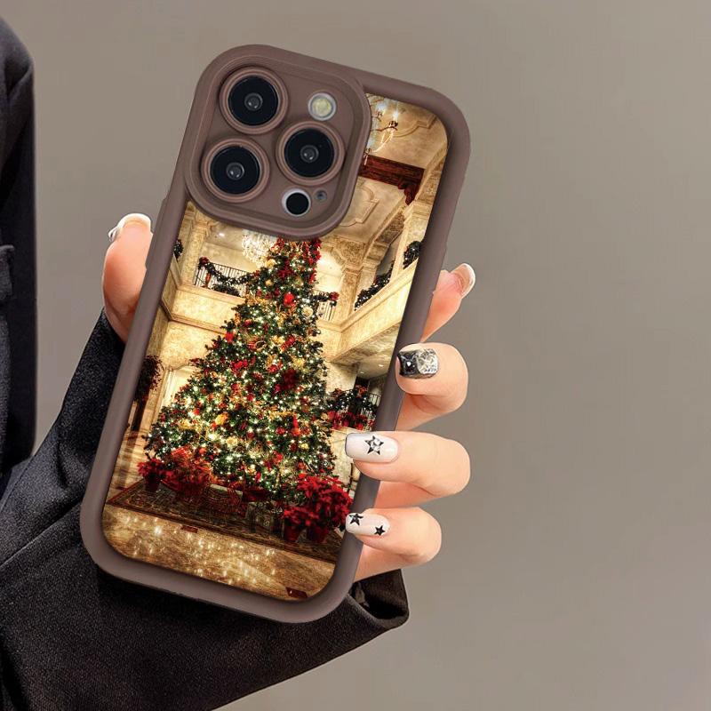 Weihnachts-Handyhülle für iPhone 11 13 12 14 15 16 Pro Max XR XS Samsung A15 A55 A05 Redmi 12 13C OPPO A16 A18 A60 Reno 11 Vivo Y17S Y12 Infinix Note