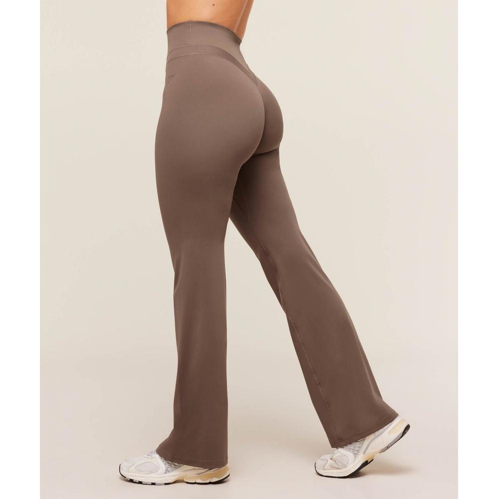 Gymshark Whitney Tall Flared Leggings Soft Brown B4c1t Nbzv