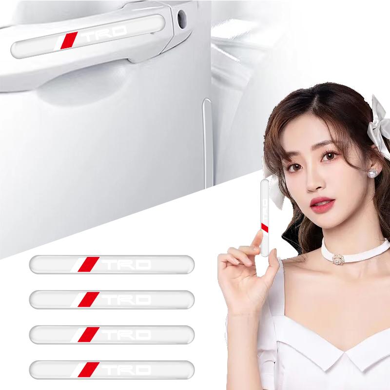 4KS Průhledný chránič proti kolizi dveří auta Nárazníková lišta Nálepka pro Toyota TRD GR Camry Corolla Yaris Chr Auris Avensis T25