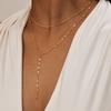 Lange Vergoldete Halskette für Damen, Y-förmige Lariat-Halskette mit Anhänger, Stapelbare Mehrschichtige Ketten-Stack-Halskette, Trendiger Schmuck