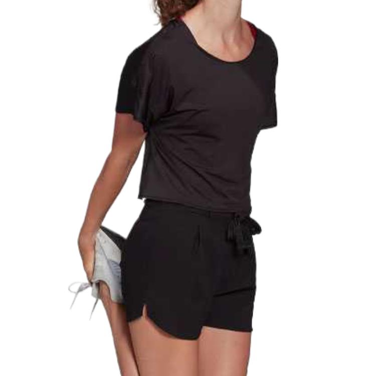 Adidas T Shirts Women's Black Crew Neck Moderate HD9553