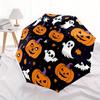 1pc Halloween Pattern Automatic Folding Umbrella - Portable Foldable Design with 8 Ribs, Durable Plastic & Iron Frame, Casual Outdoor Access