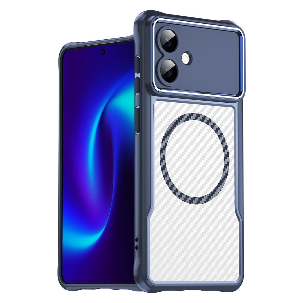 Samsung Galaxy S26 Edge Case, Magnetic Carbon Fiber Transparent Phone Case Cover for Samsung Galaxy S26 Edge