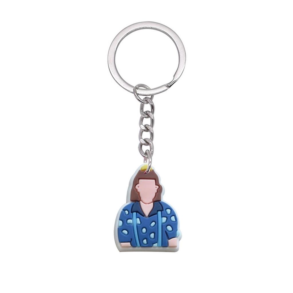 Q Version of Creative Modeling Silver Cartoon Keychain Cute Cartoon Removable Decoration