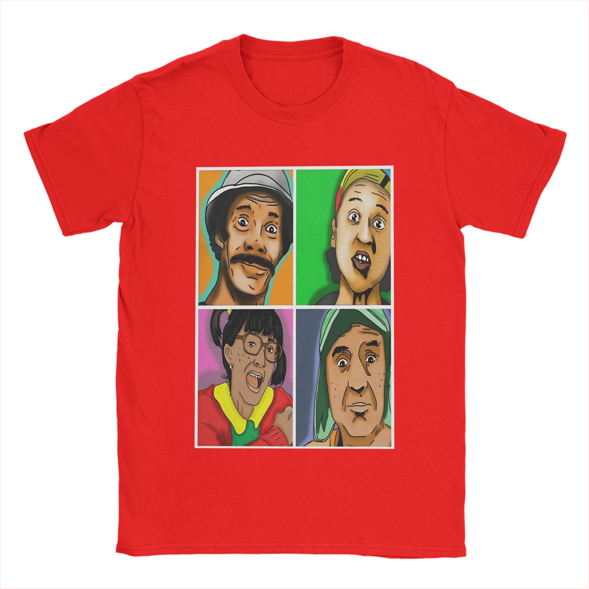TShirts Unisex El Chavo Del Ocho Fashion Pure Cotton Tees Round Collar Short Sleeve T Shirt Summer Clothes S