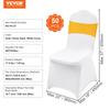 50 Sets Stretch Spandex Folding Chair Covers, Universal Fitted Chair Cover with Chair Sashes, Removable Washable Protective Slipcovers, for Wedding,