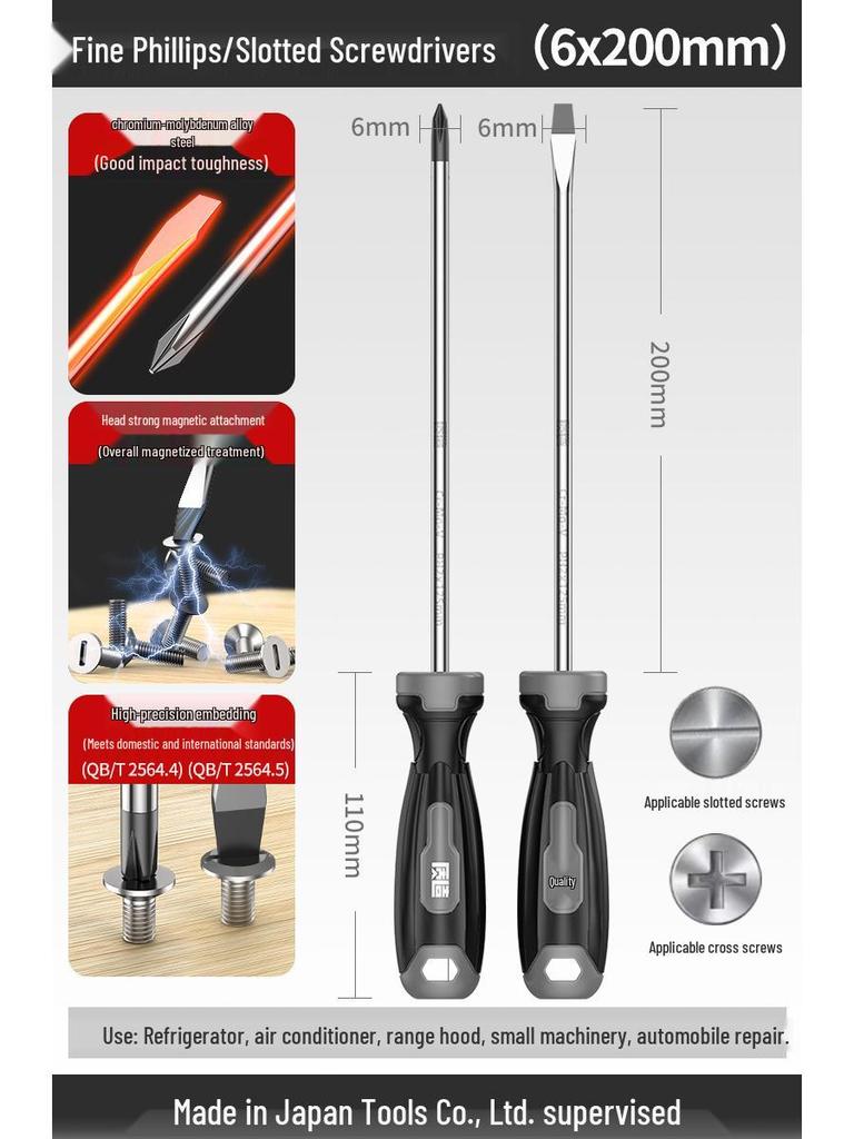 High-Quality Industrial Screwdriver Set: Phillips, Flathead, Torx, Strong Magnetic, Durable Manual Tools