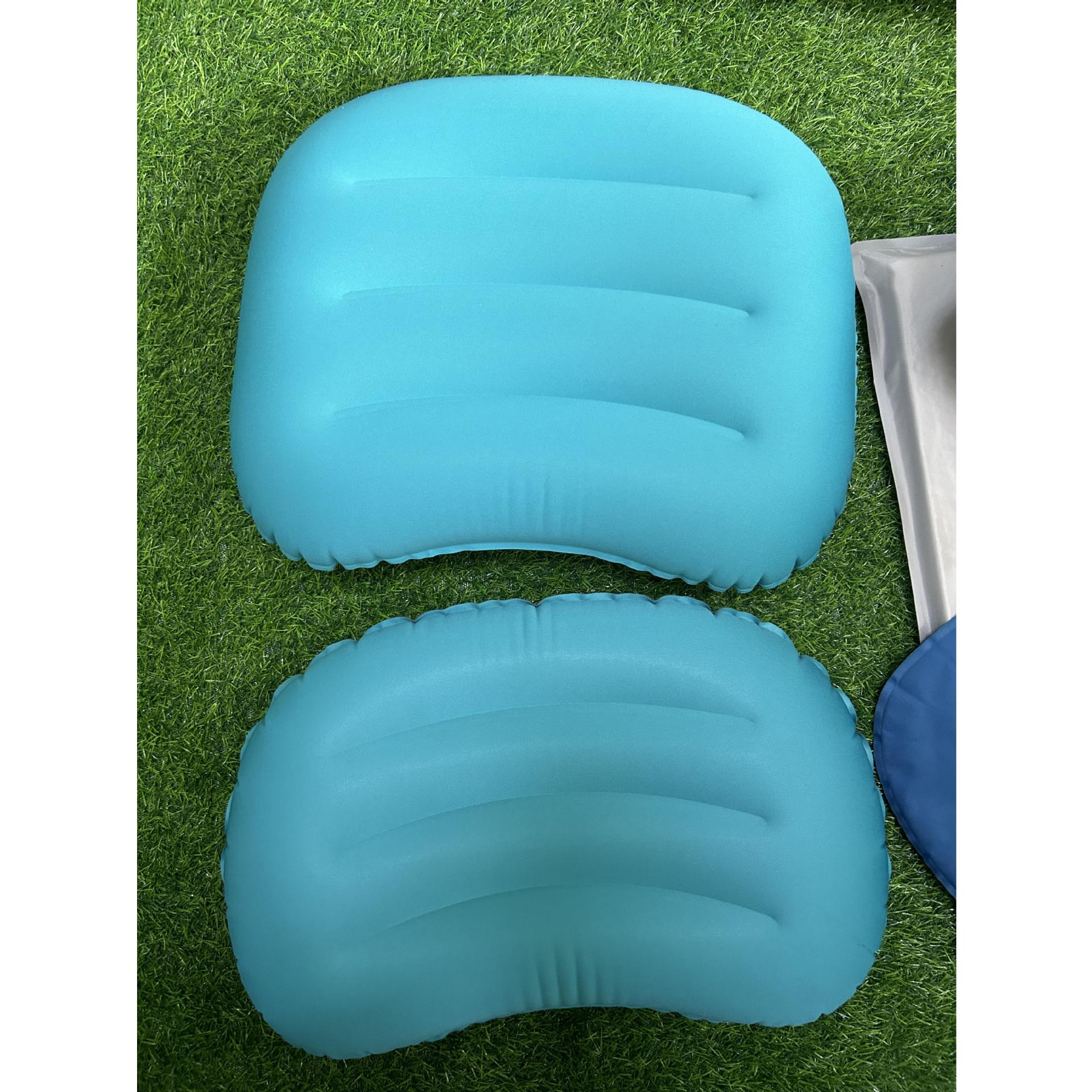 Ultra-light Inflatable TPU Neck & Backrest Pillow for Outdoor, Camping, Hiking, Office, and Travel Small 44*31*12cm with Storage Bag