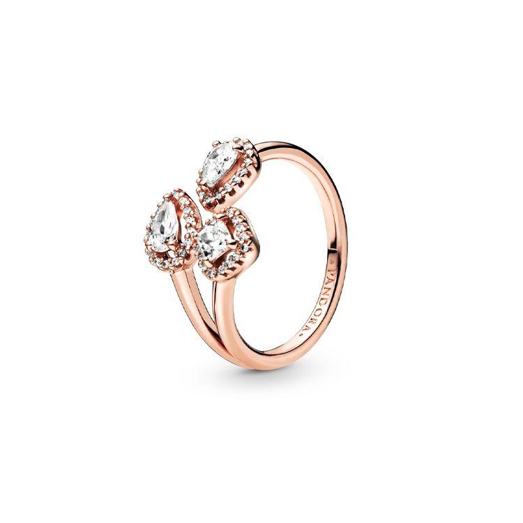 Pandora Rose Gold Geometric Open Ring Women rings 188494C01 50