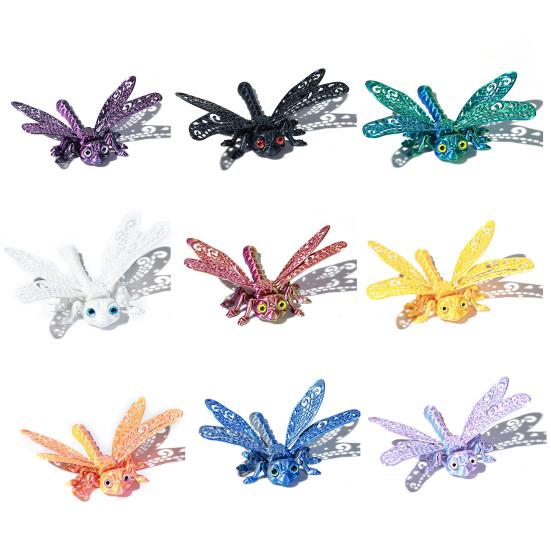 Creative Car Pendant Accessory 3D Printed Articulated Dragonfly Model, Flexible Realistic Animal Fidget Toys, Eco-friendly Plastic Figure