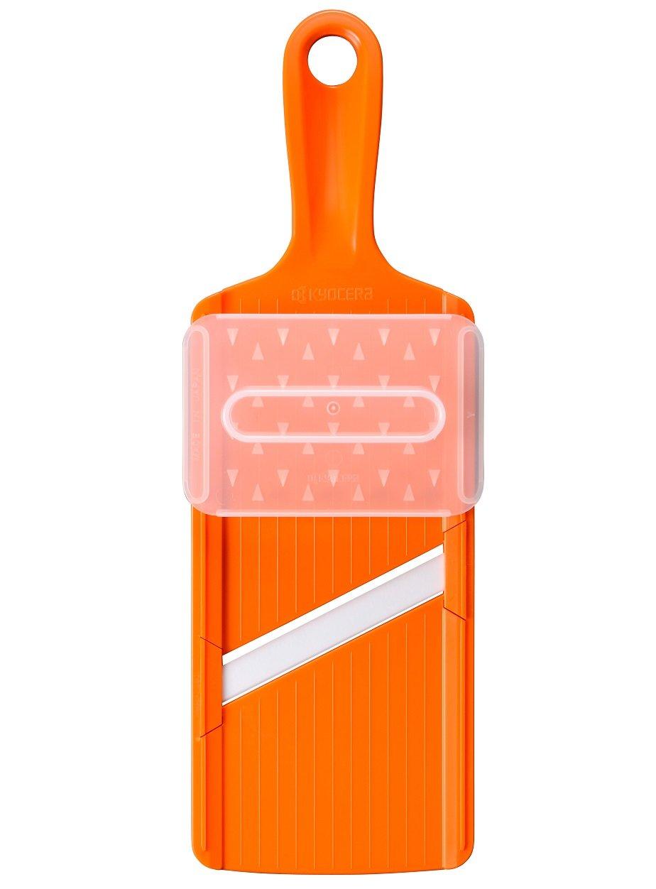 Kyocera Ceramic Thin Disinfectant and Made in Slicer, Slicing, Bleached, Orange, Japan, CSN-10OR