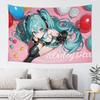 Hatsune Miku Cutecore Tapiz Decoración de Habitación Decoración del Hogar Accesorios de Decoración con Tapiz Decoración Linda para Habitación