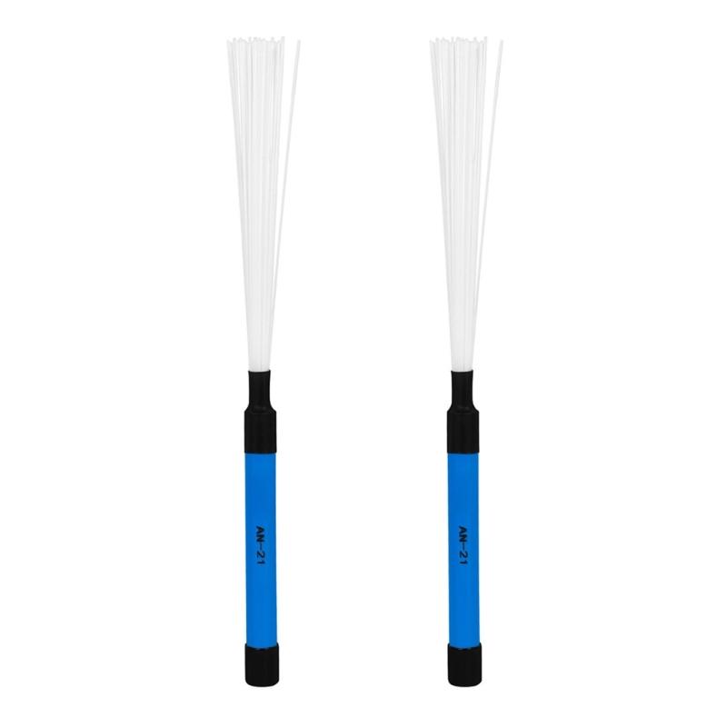 

2Pcs Drum Wire Brushes Drum Sticks Brushes Percussion Drum Brush Stick for Jazzes Acoustic Drummer Playing Music Lovers