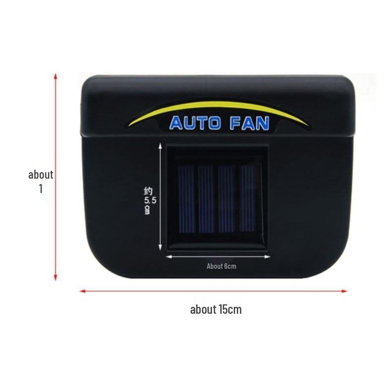 Solar-Powered Car Ventilation Fan for Window Exhaust and Interior Cooling