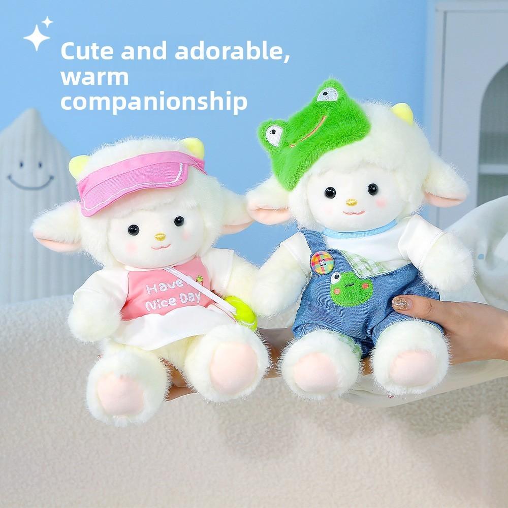 Plush Sheep Toy For Girls Gift Soft Polyester Plush With Sports Theme For Birthday Present