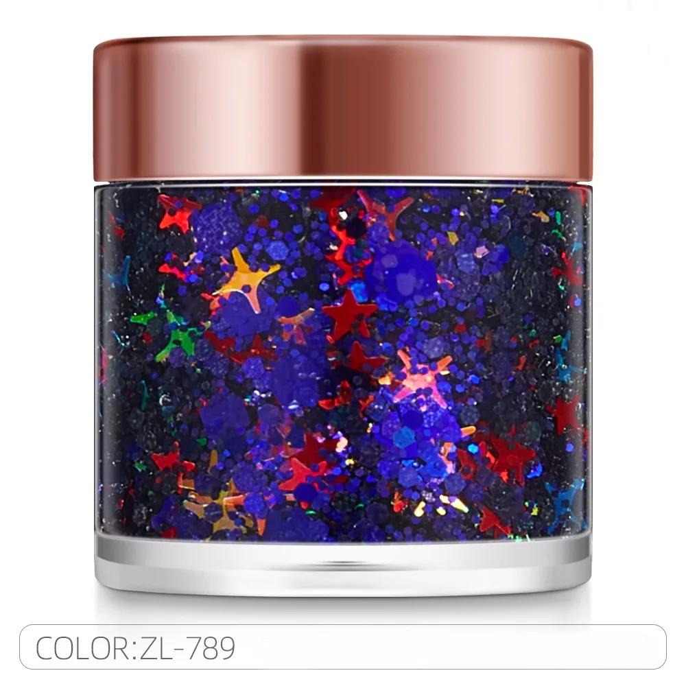New Mermaid Looks Body Face Glitter Gel Shining Long-Lasting Body Glitter Gel Body Makeup Gel for Hair