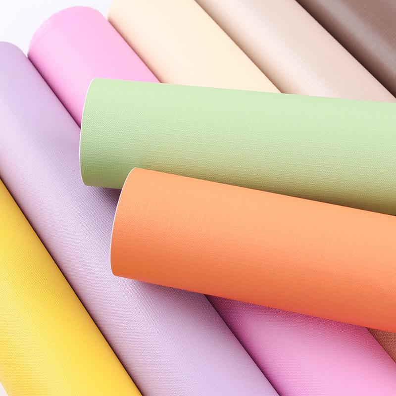 Pure Color Wallpaper PVC Waterproof Moisture-proof Self-adhesive Color of Macaron Wallsticker Furniture Renovation