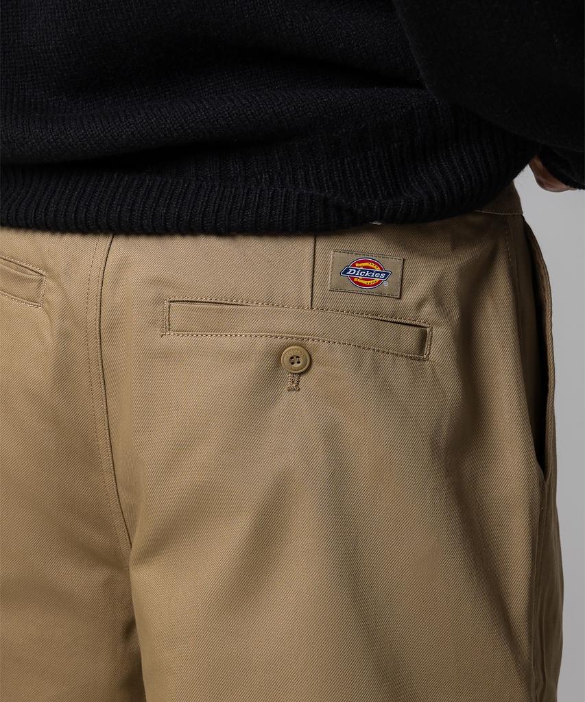 DICKIES Relaxed One-Pleat Chino Pants Khaki