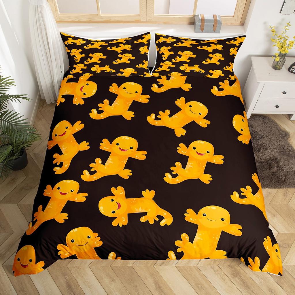 Comforter Kawaii Axolotl Full For Kids Boys Girls Room Decorpink Cute Cartoon Animal Bedding Set Sea Coral Shell Soft Warm