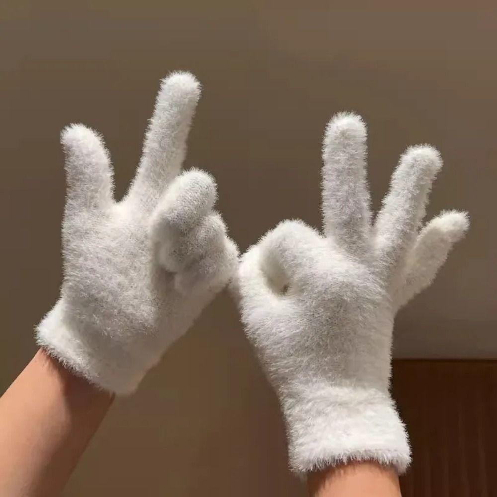 Thickened Touch Screen Gloves Breathable Non-slip Gloves Fashion Knitted Gloves  Winter