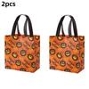 1/2pcsHalloween Gift Bag Pumpkin Tote Bag Party Candy Bag Foldable Non-Woven Shopping Bag Chocolate Snack Storage Bag
