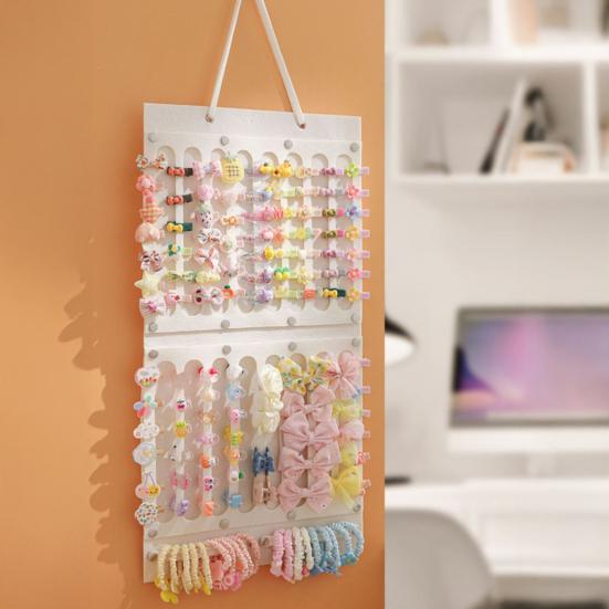 Hanging Hair Bow Holder Hair Bow Hair Clip Organizer Headband Hair Clip Storage Display Hair Accessories Organizer for Nursery Door Wall Closet