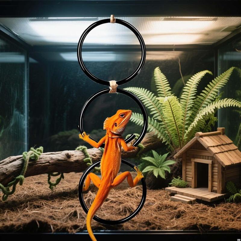 Climbing Snake Uses Climbing Ring To Climb Pet Three-ring Rope Ladder Toy