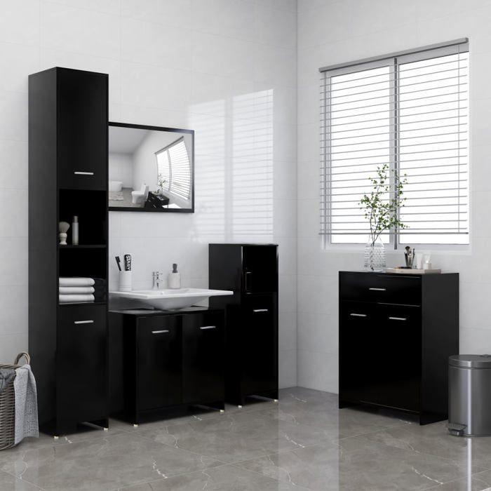 VidaXL 4-Piece Bathroom Furniture Set Storage Cabinet Toilet Cupboard Sink Cabinet Furniture 3071712
