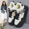 Women‘s Winter Chunky Platform Sneakers Anti-Slip Walking Shoes With Fur Lined Comfortable Lace-up Snow Boots for Women Outdoor Warm Short Booties
