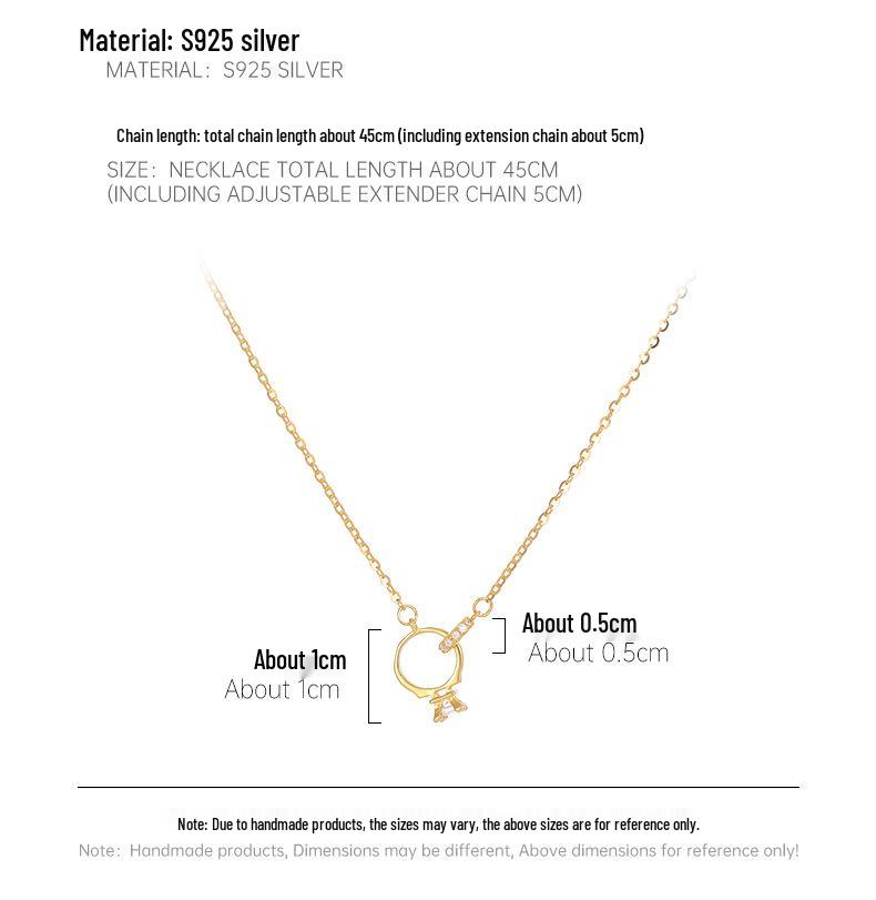 Banyan Tree S925 Silver Mobius Pendant Necklace - Light Luxury, Niche Ins Cold Style Clavicle Chain
