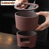 Retro Old Rock Clay Tea Warmer Holder Side Handle Pot Heater Stove Kettle Stand Boiling Water Carbon Furnace Kungfu Tea Services