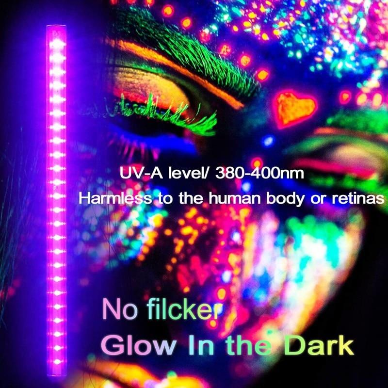 6W USB UV Light Blacklight Bar for Body Painting Blacklights Tapestry Poster Glow Party T5 Tube UV Strip Lights for Cabinet