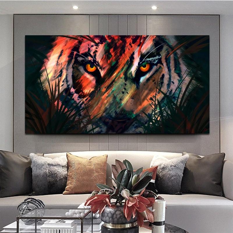 Gorilla Monkey Leopard Tiger Animal Canvas Painting Black And White Wall Art Picture For Living Room Modern Poster Home Decor